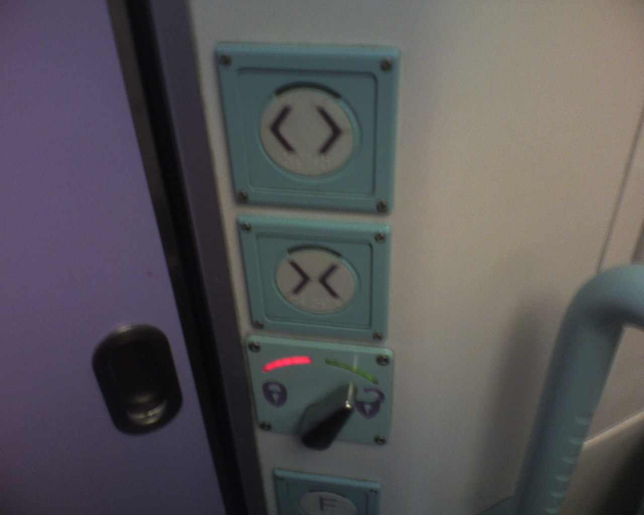 Train toilet controls